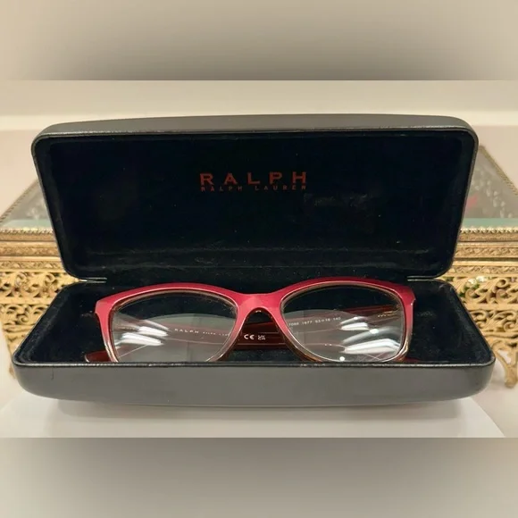 Ralph Lauren - Metallic Magenta/Peach Ombré- Rx Eyeglass Frames, VGUC w/ RL Case - Picture 16 of 16
